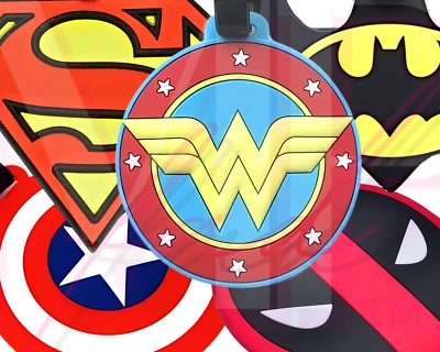 ADVENT-UROLOGIST Marvel DC Superhero Luggage Tag Baggage Passport Silicone Travel ID Suitcase Bag