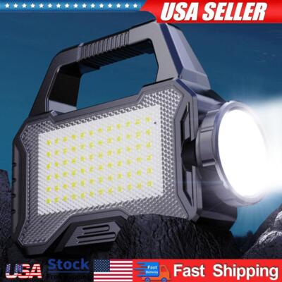US Camping Solar Tent Light Rechargeable LED Flashlight Power Torch Lantern Lamp
