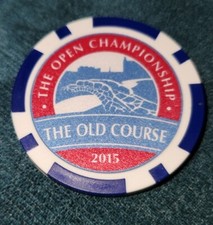 Rare 2015 Open Championship CHIP Coin Style Golf Marker - St. Andrews Old Course
