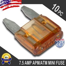 10 Pack 7.5A Mini Blade Style Fuses APM/ATM 32V Short Circuit Protection Fuse US