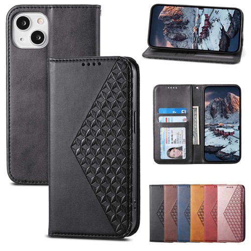 Slim Magnetic Flip Cover Card Leather Wallet Case For iPhone 15 12 Pro Max Mini