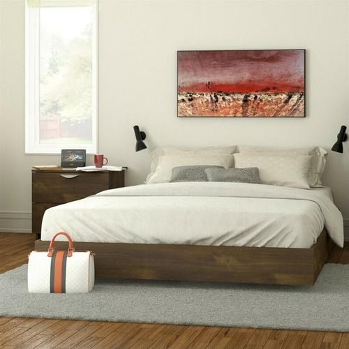 Nexera 401260 Queen Size Platform Bed Truffle eBay