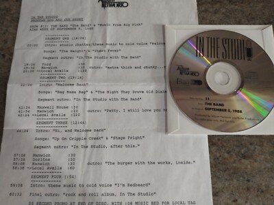The Band In The Studio '1/Music From Big Pink' 1 cd M&I radio show 9/5/88 #11