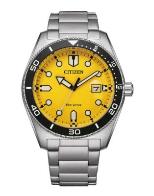 Citizen AW1760-81Z Eco-Drive Montre Pour Homme 100M Jaune - Photo 1/2