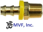 Push-On Hose Barb for 1/4" ID Hose X 1/4" Male NPT Brass Hex Body Fitting 30201