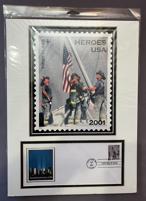 2002 USPS 9-11 COMMEMORATIVE FIRST DAY MATTED PHOTO - ENVELOPE