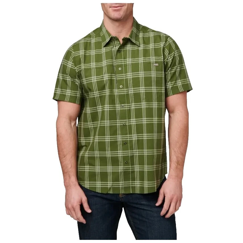 5.11 Tactical Short Sleeve Regular Fit Casual Button-Down Shirts for Men