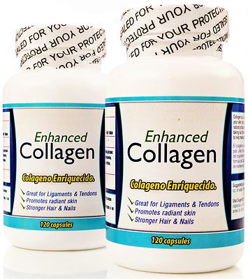 Colageno Hidrolizado en capsulas. Set de 2 frascos. Enriquecido con aminoacidos.