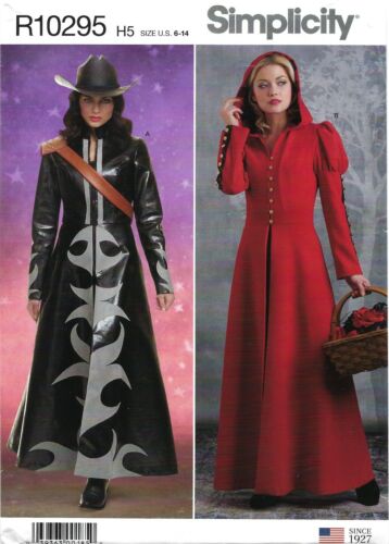 Simplicity R10295 COSPLAY Leather Coat, Red Riding Hood Sz 6-14 PATTERN S8974 - Picture 1 of 5