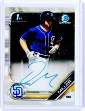 2019 Bowman Chrome OWEN MILLER Milwaukee Brewers AUTO Autograph RC Rookie