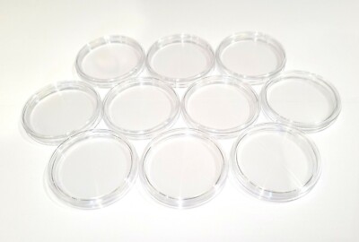 30 Münzkapseln 33 mm (3,3 cm) groß massiv klar Aufbewahrung Schutzkappen