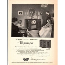 1950 Print Ad Dumont The Westminster Series II Televsion TV Advertising