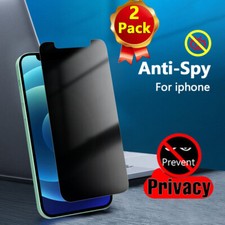 2 Pack 12 Pro Max 11 XS Max XR Privacy Anti-Spy Tempered Glass Screen Protector