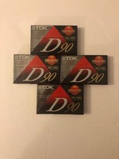 TDK D90 High Output 90 Minute Audio Cassette Tapes Lot of 5 (D5)