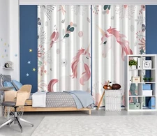 3D Animal Unicorn ZHUA3215 Photo Curtain Window Blockout Fabric Vera 2023