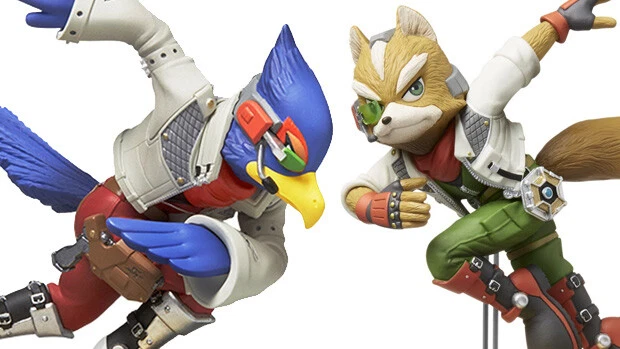 Super Smash Bros. Fox & Falco Amiibo Set Nintendo Switch Wii U 3DS Ultimate Lot Foto 3 de 3