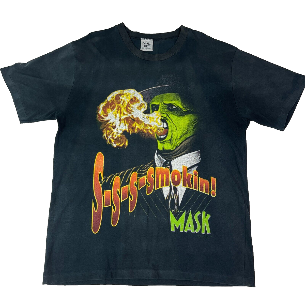 Vintage 90s The Mask Movie Promo T Shirt Smokin' Jim Carrey Vintage 90s The Mask Movie Promo T Shirt Smokin' Jim Carrey