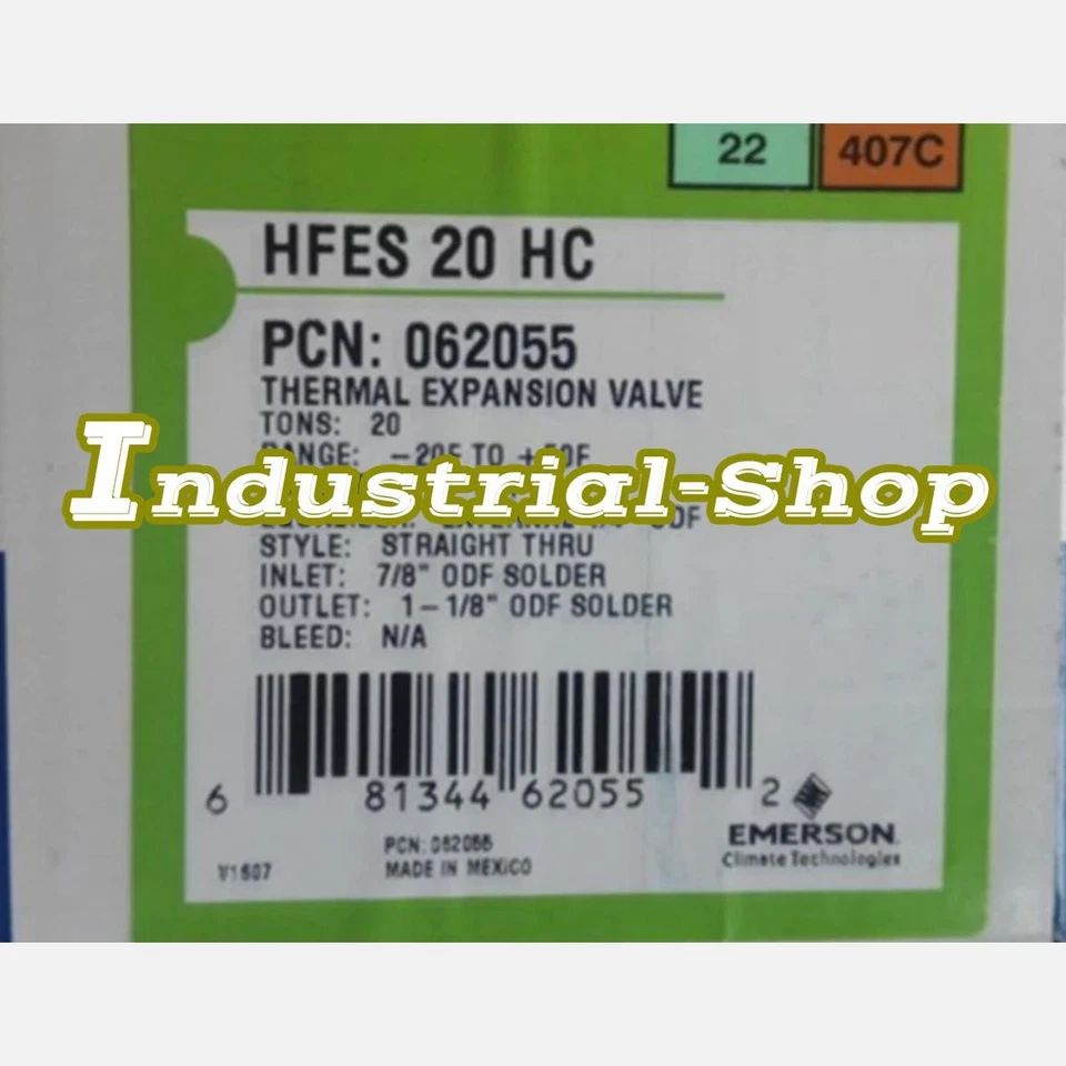 NEW Emerson HFES 20 HC Thermal Expansion Valve - Image 2 of 2