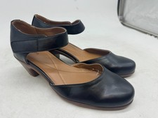Easy Spirit Clarice Women's Black Mary Jane Round Toe Strap Block Heel - 9.5
