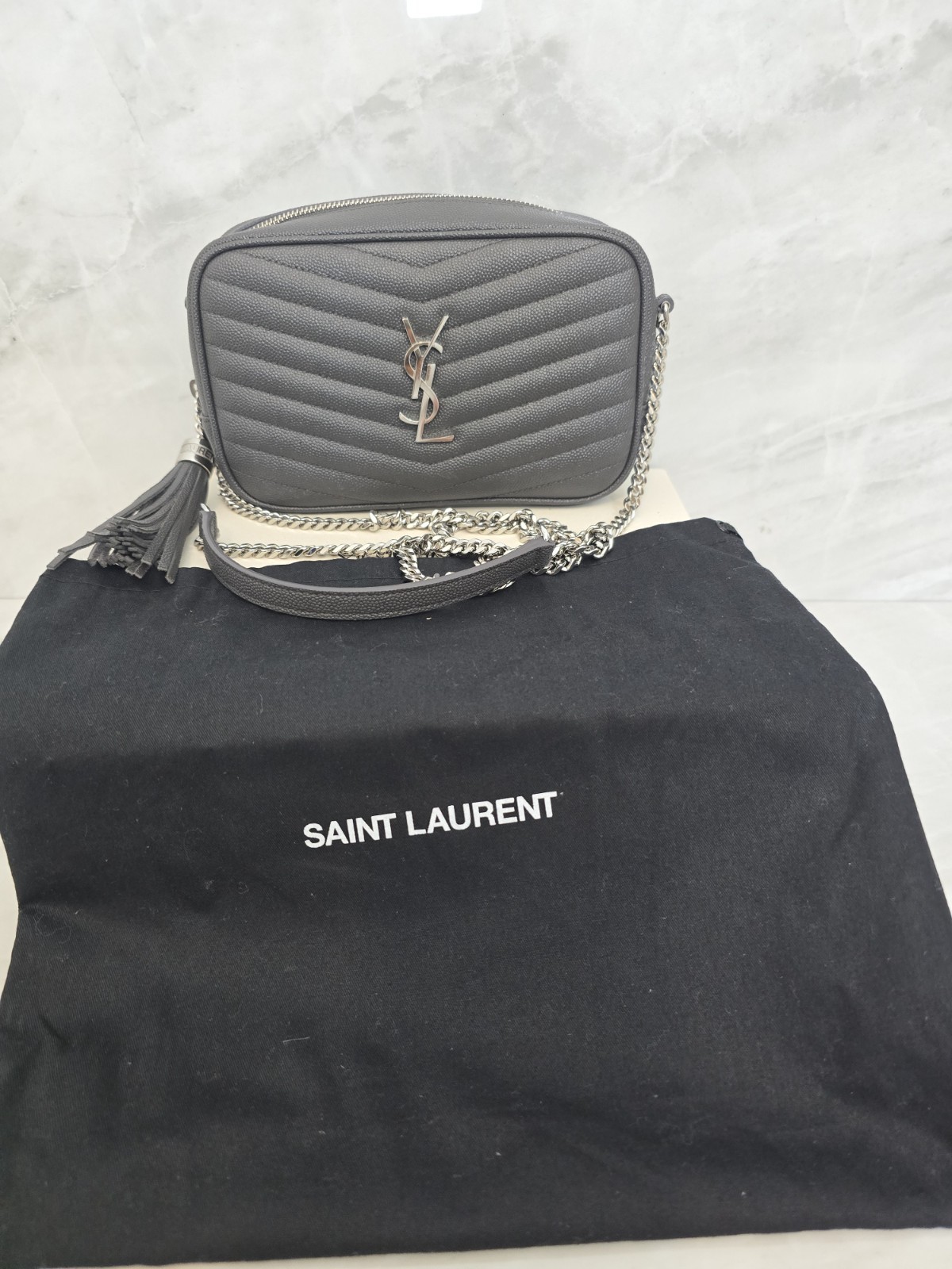 Saint Laurent Loulou Mini borsa a tracolla in pelle trapuntata