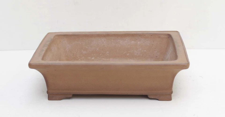 Bonsai Pot Tokoname Yamaaki Unglazed Rectangular Width 14.5 in. (36.9 cm) Japan - Image 2 of 4