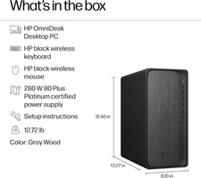 HP OmniDesk Desktop AMD Ryzen 7 8700G, 32GB RAM, 1TB SSD, WIFI6, BT5.4, KB Mouse