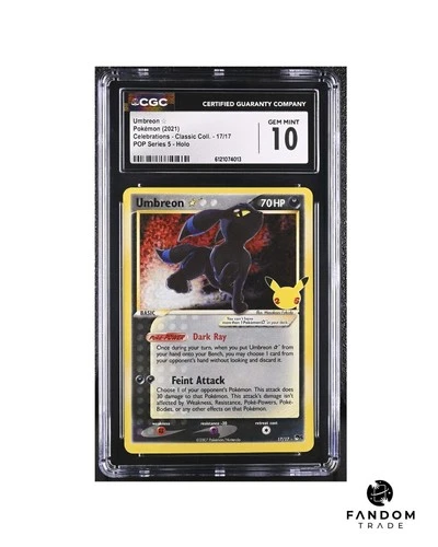 CGC 10 GEM MINT Umbreon Gold Star 17/17 Pokemon Celebrations Classic Collection