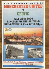 Original 2004 Manchester United V Glasgow Celtic Flyer Poster USA Tour