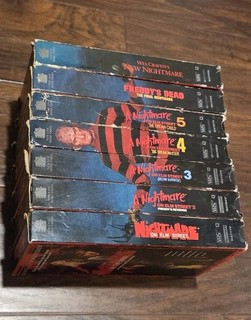 Vintage A Nightmare On Elm Street VHS Horror Lot 7 Tapes New Line Freddy Kruger