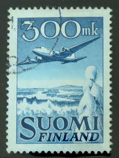 Finland 1950 300m Airmail SG 488 Used cat £10.50