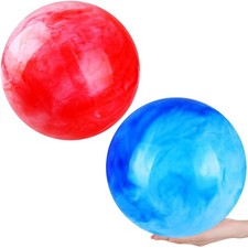 2 Pcs Playground Balls for Kids 15 Inch Marbleized Inflatable Bouncy Balls
