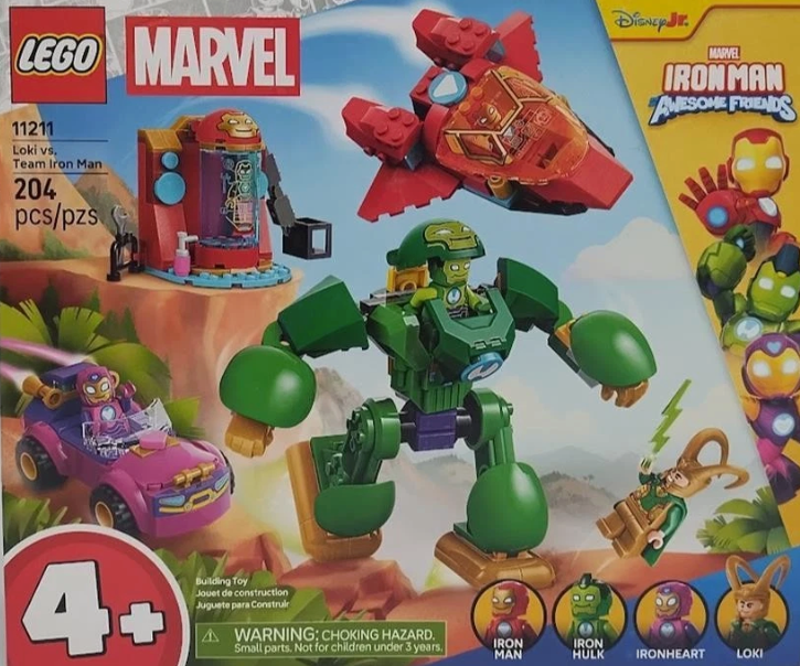 LEGO 11211 Marvel Loki vs. Team Iron Man Set 204 Pieces *READ ...