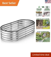 Tool-Free 4x2 ft Outdoor Garden Bed - Sturdy & Sustainable Planting Solution