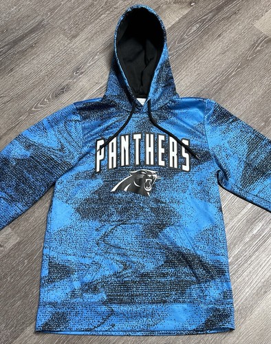 Carolina Panthers Blue Drawstring Hoodie Zubaz Team Apparel NFL Men’s S Small - Afbeelding 4 van 14