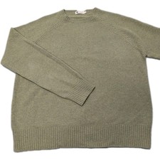 J.Crew 100 Lambswool Crewneck Sweater Olive Green Men's Large
