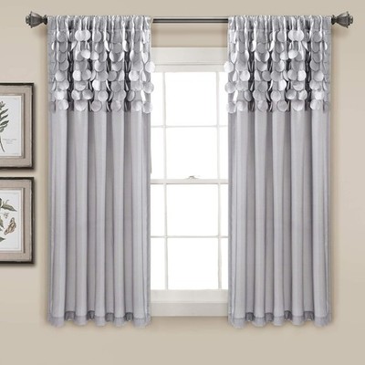 PAIR OF 2 Lush Decor Circle Dream Window Curtains Panel Set for Living  Room
