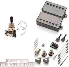 EMG MF Set Marty Friedman Passive Brushed Black Chrome Std Spaced +TOGGLE SWITCH