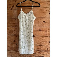 Vera Wang Slip Dress with Green & Black Polka Dot Print