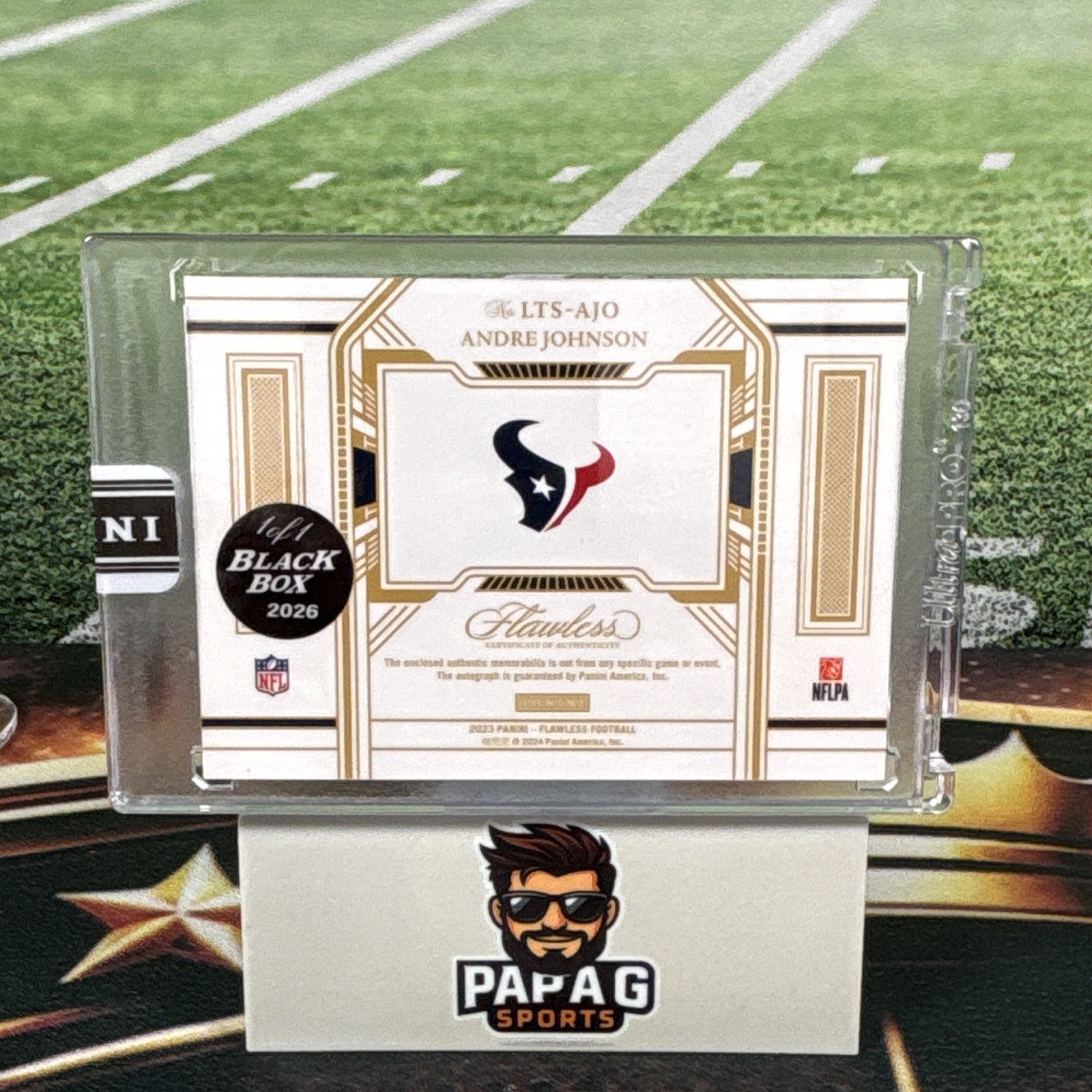 2023 Panini Flawless Football Andre Johnson Swoosh Patch Autograph 1/1 🔥 view 2