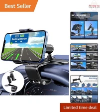 Car Phone Mount Black 360 Rotation Adjustable Non-slip for Smartphones 4-7 inch
