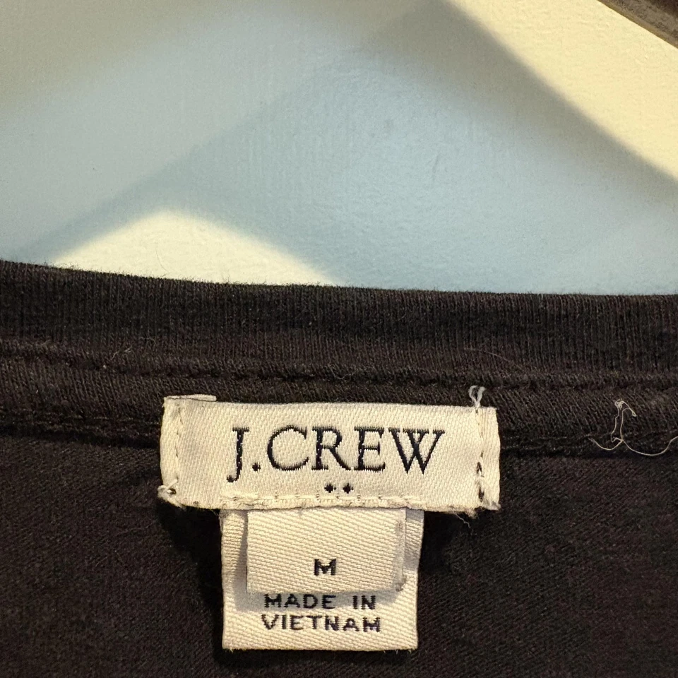 Camisa sin mangas J Crew para mujer mediana negra sin mangas con corbata frontal informal verano Foto 2 de 4