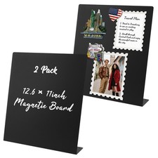 Paquete de 2 pizarras magn ticas, pizarra magn tica negra de metal magn tico