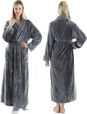 Oksun Dressing Gown Women Full Length Robe Plus Size Fleece Winter Warm Bathrobe