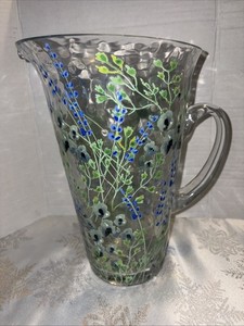 Anthropologie Clemence Blue And Green Pitcher