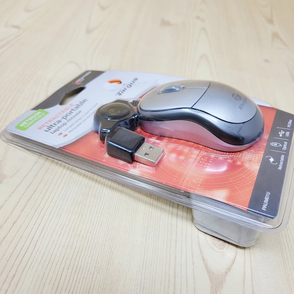 TARGUS Retractable Ultra-Portable Notebook / Laptops MOUSE PAUM01U ~ Sealed - Image 4 of 4