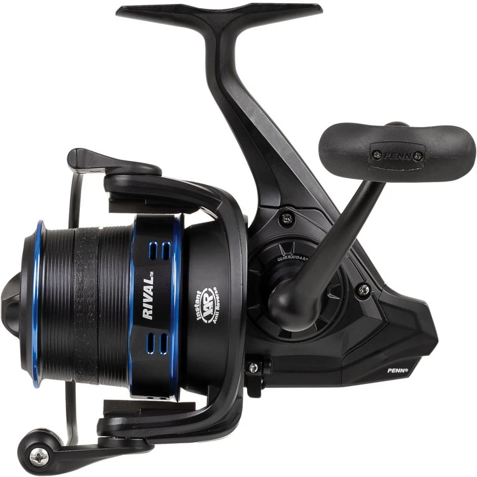 Carrete giratorio Penn Rival 6000 azul largo fundido arrastre delantero Foto 2 de 2