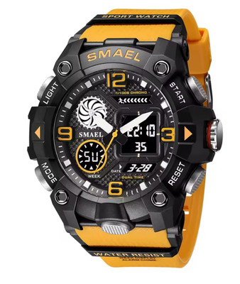 SMAEL Sport Unisex Uhr - LED-Quarz, 30M wasserdicht, Stoppuhr, Alarm