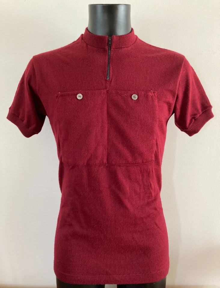 Ancien Maillot Cycliste UNIS SPORT 1950's Bordeaux (T4)  Cycling Jersey Vintage - Photo 3/4