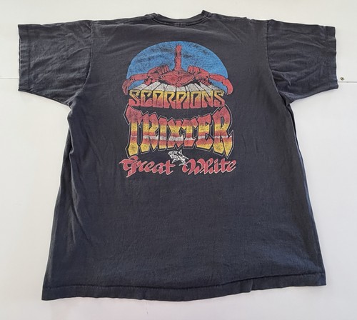 1990 Scorpions Crazy World Tour Shirt 24 X 28.5 Fader - Gem