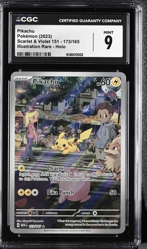 New ListingCGC 9 Pikachu 173/165 Pokemon Scarlet Violet 151 Illustration Rare IR